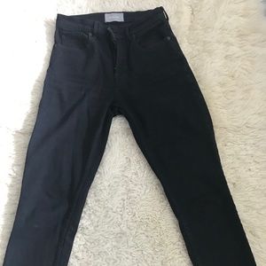 Ever lane high rise black straight jeans 27